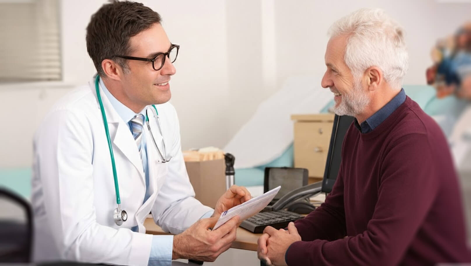 Doctor consulting with patient